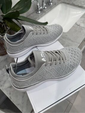 APL TechLoom Knit Sneakers in Light Grey